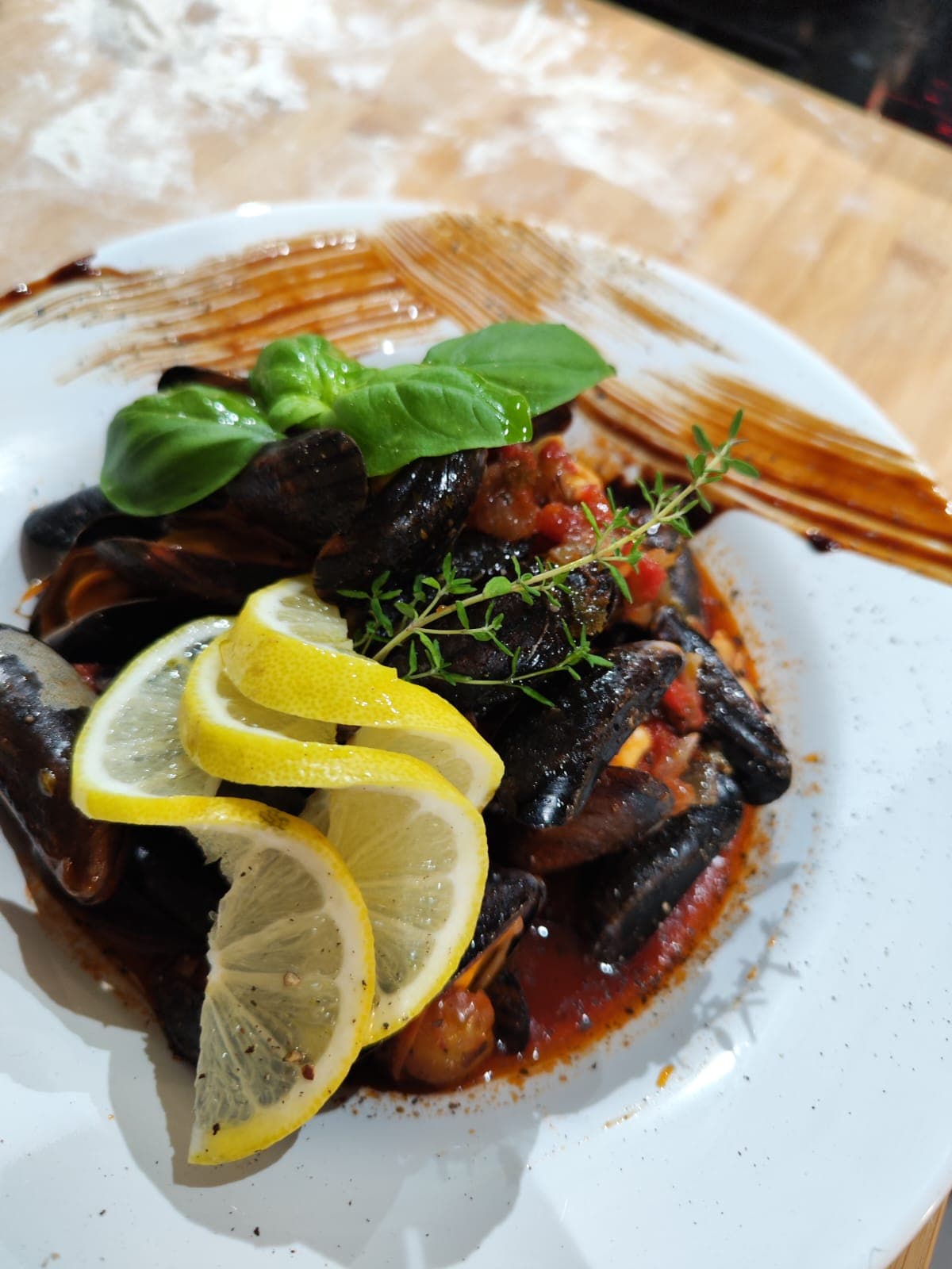 Mediterrane Pasta mit frischen Miesmuscheln im La mia Casa